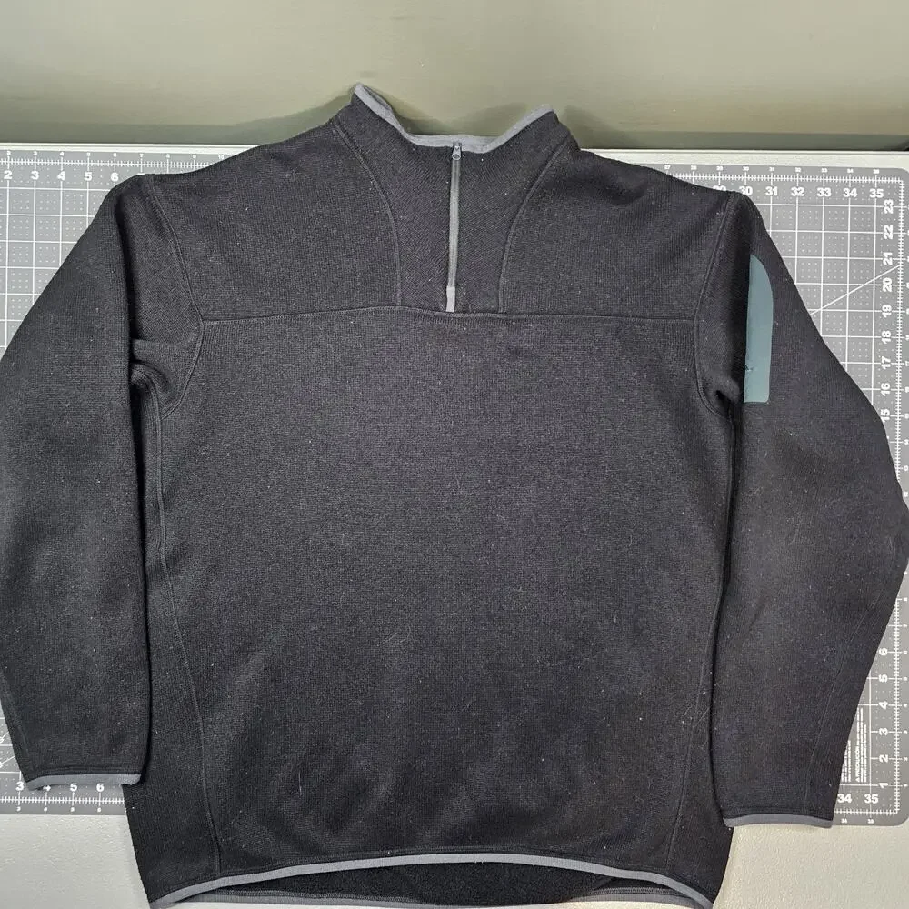 Arc'teryx Covert 1/2 Zip Pullover XL Polartec Fleece Jacket Black Tactical Work - Picture 1 of 9